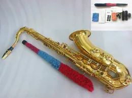 Ny professionell saxofon tenor T-902 BB Gyllene mässing Musikinstrument Saxofon med fall