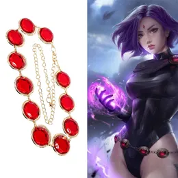 Cosplay Teen Titans superhjältar The Raven Belt Women Anime Cosplay Belt Stone Chain Halloween Costume Props Accessoarer