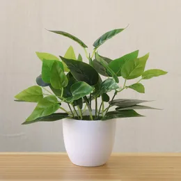 Fiori decorativi Plastica chic Simulazione vivida che non sbiadisce Bonsai Colori vivaci Pianta artificiale portatile con fogliame Decorazioni per matrimoni