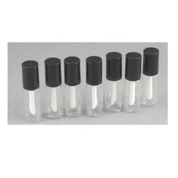 1000 pçs/lote 1.2 ml muito vazio tubo de brilho labial transparente garrafa de bálsamo labial recipiente ferramenta de beleza mini amostra