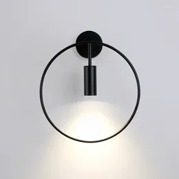 Vägglampor metalllampor Bedside Lamp Sconce Nordic Light For Bedroom Simple Design GU10