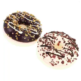 Parti Dekorasyonu 2 PCS Ev Mutfak Donut Dekor Kek Mağazası Modeli Tatil Kullanım Eskiz Pervane