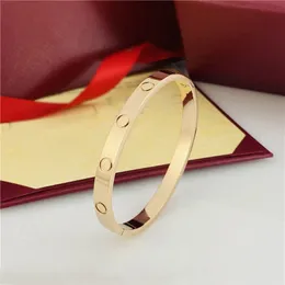 Pulseira de ouro parafuso bangle designer jóias mulheres homens 18k rosa ouro prata titânio aço diamante pulseiras jóias designers sem chave de fenda tamanho 16-19