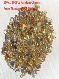 50100Pcs Nail Art Alloy 3D Random Designs In Bulk Designer Charms Crystal Whole For DIY Jewelry Gems 2207183427807