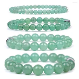Strand UODCM Ethnic Yoga Green Aventuryn Bracelets Energy Reiki Healing Natural Stone Beads for Women Men Jewelry