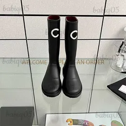Boots Designer Brand Autumn and Winter Women's Rain's Men's Candy Color Rubber Rubber Water Walking Disual Scale Sole Boots Puddle PVC T231104