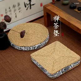 Kissen Handgefertigte Rohrkolbenmatten Meditation Strohkleie Japanischer Sitz Quadratisch Tatami Futon Yoga