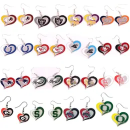 Dangle Earrings Wholesale Heart Sport Teams Earring