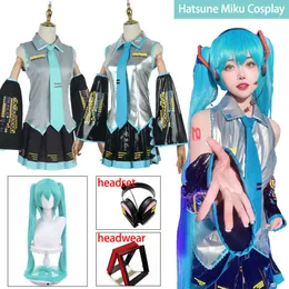 Cosplay Anime Cosplay Miku Japan Maid May Output Abito completo Copricapo Parrucca Costume di Halloween per donne Ragazza adulta