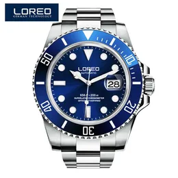 Wristwatches LOREO Waterproof 200m Sports Watch Men Famous Mechanical Watches Male Clock Relojes Deportivos Herren Uhren Reloj Hombre Montre 230403