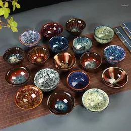 Tumblers kinesiska keramiska tekoppar utsökt kaffesemester gåva hem dekoration