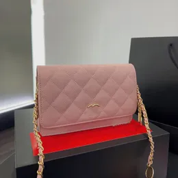 حقائب شانيلنس العلامة التجارية Crossbody French Designer Mini Women الكتف الفاخرة WOC Bag Bag Hights Caviar Leather المحافظ كلاسيكية خياطة 55