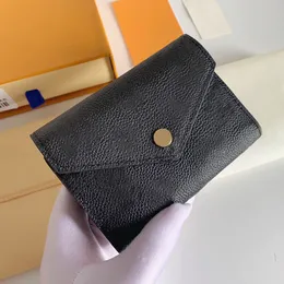 Designers Women Short Wallet Classic Leather Zipper Fold Plånböcker Utomhusmynt Väska Modekopplingar Kreditkort Purse med låda