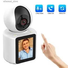 Baby Monitors Home Smart Camera Wireless WiFi Human Tracking IP Cloud 360 PTZ Baby Monitor 2.8 Inc IPS ELDERLY SÄKERHETSVIDELA KAMERA TELEFON Q231104