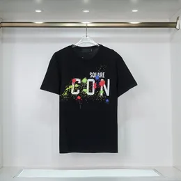 D2 DSQ ICON GG 남자 티셔츠 2023 New Mens 디자이너 T 셔츠 이탈리아 패션 티셔츠 여름 티셔츠 남성 부드럽고 편안한 100% 코튼 탑스