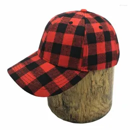 Bola bonés vermelho xadrez snapback boné mulheres chapéu moda verifica algodão sem logotipo clássico para homens