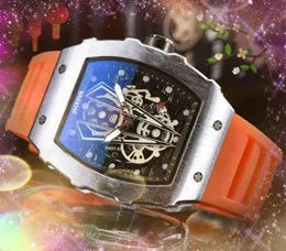 Popular Casual Sports Men watches 43mm dial luxury Men's Rubber Belt bracelet Quartz Movement Male Time Clock Watch super bright waterproof male gifts wristwatch
