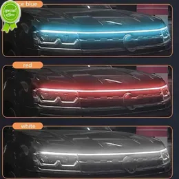 Tarama led evrensel araba kaput ışıkları far şeridi araba dekoratif atmosfer lambası drl 12v araç gündüz koşu ışıkları