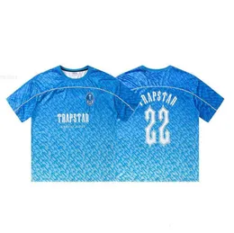 Erkek Tişörtler Trapstar London T-Shirt Kısa Kollu 1 Futbol Tişörtlü Erkek Kadınlar AB Boyut Haikyuu Parkas Stranger Şeyler Gelgit Akış Tasarımı YT4778ESS