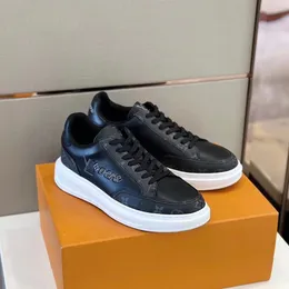 Bulk Black Leather Casual Sneakers With White Sole
