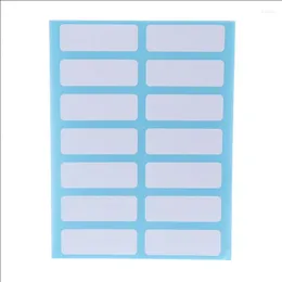 Self Adhesive White Label 12 Sheet Sticky Write On Note Mark Tags Paper For Office Working File Remarking Trace Supplies