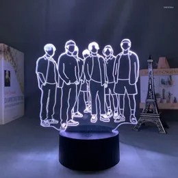 Nattljus Sydkorea-dag Mission 3D rum Ornament ledde koreanska dekor sovrum bordslampa födelsedag nuvarande dekoration tonåring