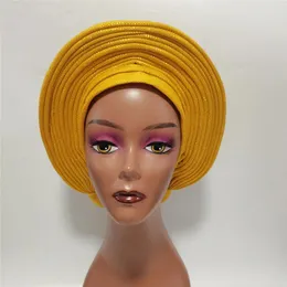 Lenços nigeriano turbante headtie auto gele já feito headwrap festa de moda africana casamento headware cachecol para mulheres x11-1