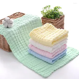 Handduk Barnväv fyrkantig baby saliv bomullsabsorberande handdukar badrum fast färg