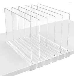 Hooks Clear Acrylic Shelf Divider Closet Wood Organizer Multifunktionell separator Garderob Bokhylla Divider