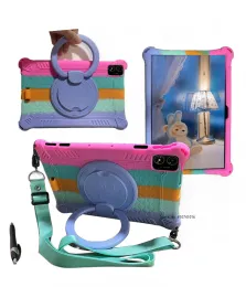 360 Maniglia girevole Grip Stand Tablet Cover per Teclast T40S 5G T40 Plus T40 Pro Custodia antiurto per bambini in morbido silicone da 10.4 pollici