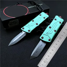 2-Modeller Mini 204p Bounty Hunter Auto Knife D2 Blade T6-6061 Aviation Aluminiumhandtag Wallet Knives Camping Hunting Tactical Micro Cutting Tools