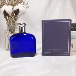 Edler Kölner Herrenparfüm POLO BLUE Aromatisches Fougere 125 ml 4,2 floz EDT für Männer Natürliches Spray Vaporisateur Langlebiges Gleiches