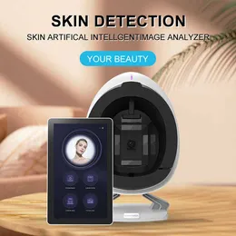 Högdefinition Smart Algoritm Skin Problem Analys Maskin 8-Ljus Spektrum 3D-skanning för rynkpor Acne Skin Dispolering Detection DETECTION DETECTION