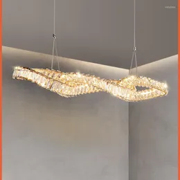 Pendelleuchten Esszimmer Luxus Kristallglanz Dimmbare Lichter Vergoldetes Metall Unregelmäßige Hängelampe Led Deco Suspend Light