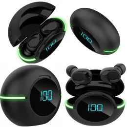 Y80 trådlös laddning av Bluetooth-hörlurar hörlurar hörlurar in-ear 3D Stereo Sound Game Digital Display Earphone