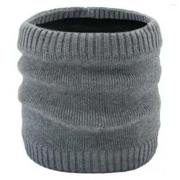 Schals Gestrickter Loop-Schal mit Samt-Innenseite Damen Herren Winter Warm Unendlich Einfarbig Wolle Snood-Kragen Kreisring