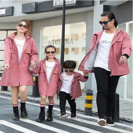 2019 New Arrival Family Matching Outfits Wind Coat Orange Color 편안 324a