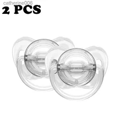 PACIFIERS# MIYOCAR All Transparent Baby Pacifier (2 st) matklass gjord av den säkraste plasten tritan silikon spende idealisk gåva för ny föddl231104