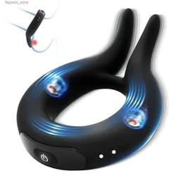 Andere Massageartikel Cock Penis Ring Vibrator Männlicher Masturbator Männer Verzögerung der Ejakulation Erektion Cockring 10 Vibrationen Erwachsene Sexspielzeug für Paare 18 Q231104