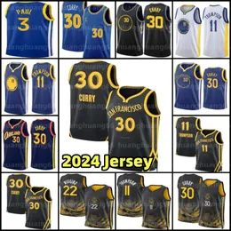30 Curry Basketball Stephen Jersey Klay 11 Yellow Thompson Andrew 22 Wiggins Draymond 23 Green Sports Shirt White Black Blue mens Chris 3 Paul