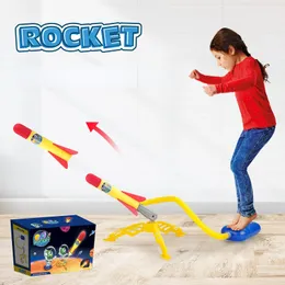 Juguete de lanzador de cohetes para niños con 2 rezules de cohetes