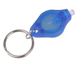 Schlüsselanhänger-Taschenlampen, 6 Stück, Tra Bright Mini-LED-Schlüsselanhänger-Taschenlampen-Ringlicht, weiß mit blauer Schale, Drop-Lieferung Ame0V