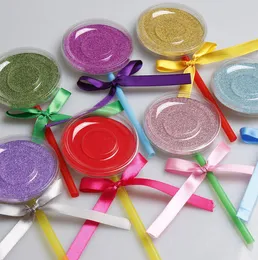 Lollipop Kirpikler Ambalaj Kutuları Şeker Renk Yanlış Kirpik Paketleme Kutusu Boş Depolama Kirpikleri Kılıf 9086228