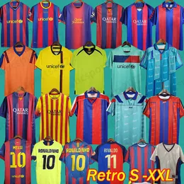 Retro Barcelona Soccer Jerseys Barca 96 97 07 08 09 10 11 12 13 14 Xavi Ronaldinho Ronaldo Rivaldo Guardiola Maradona Iiesta Finals Classic 92 95 98 Szybki piłkarskie