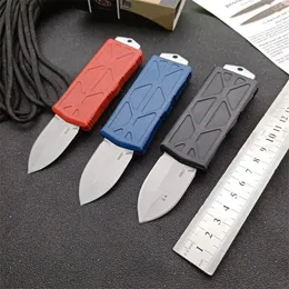 3-Modeller Mini 204p EXOCET Automatisk rosa knivskounty Hunter Wallet Knives Camping Hunting Tactical Micro Cutting Tools