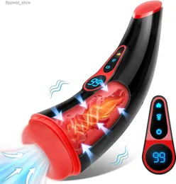 Other Massage Items Automatic Sucking Male Masturbator Heating Vagina Masturbation Blowjob Sex Toys for Men LCD Display Mastubator Adults Supplies Q231104