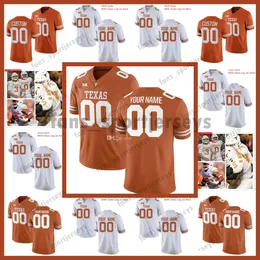 2023 Texas Longhorns College Football Jersey 11 Sam Ehlinger Ricky Williams Arch Manning Roschon Johnson Bijan Robinson Hudson Card Overshown Jaylan Ford Jerseys