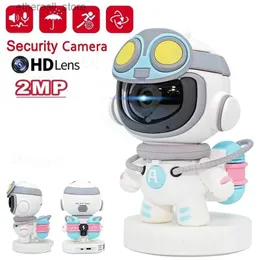 Monitores para bebês 2MP 1080P HD Robô WiFi Câmera IP Sem Fio Monitor para Bebês Internos Faixa Automática Câmeras de Vigilância de Segurança de Vídeo em Casa Inteligente Q231104