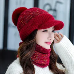 Beanies Beanie/Skull Caps Women Hat Earmuffs Add Flocking Thermal Cycling Warm Winter Knitting Scarf Comfy High Quality Daily In Stock