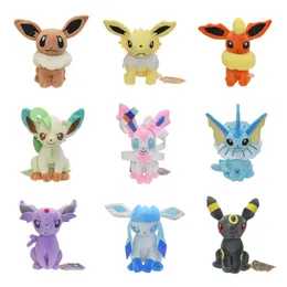 20 cm süße Plüschpuppen Geschenkfiguren gefüllt 9 sitzend Stil Tier Evolution Familie Anime Puppe Plüschtier für Kinder